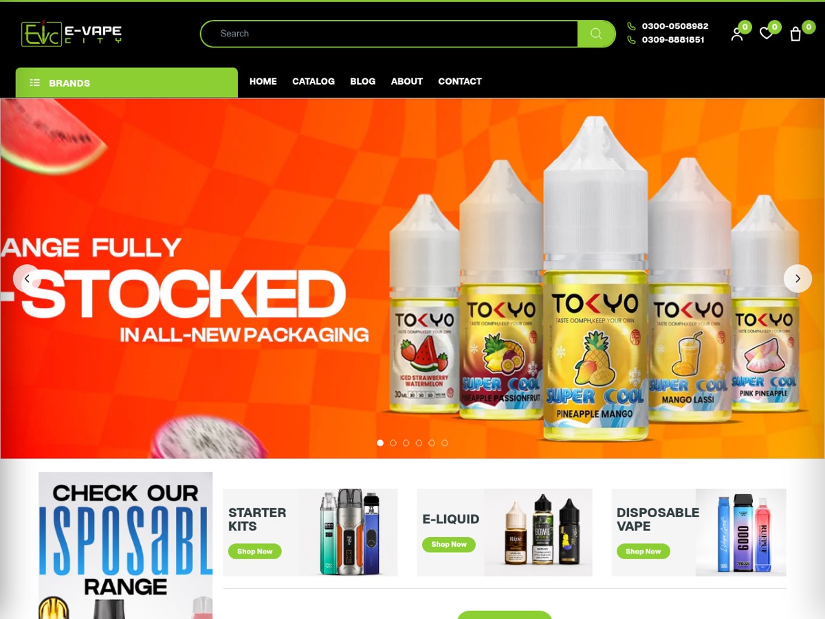 Vape City niche retail store built on Eekaam in Pakistan